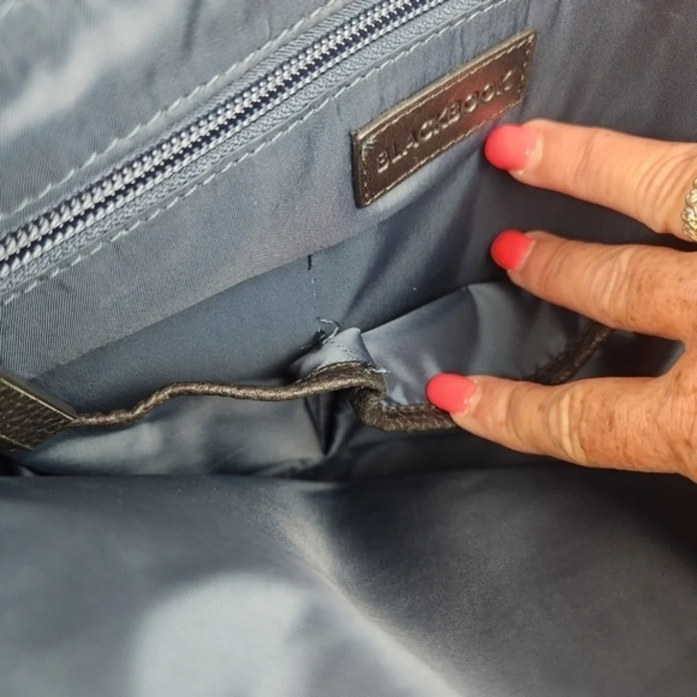 Bugatti Blackbook Pebble Leather‎ Briefcase Work Bag Adjustable Strap Profession